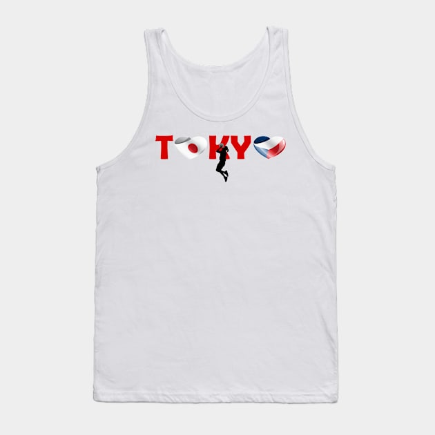 Basketball in Tokyo - team Czechia (CZ) Tank Top by ArtDesignDE